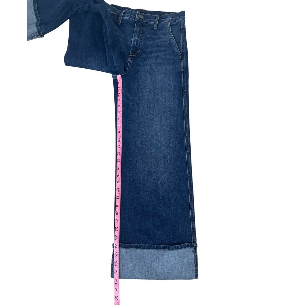 Joe's Jeans The Trixie High Rise Wide Leg Cuffed Trouser Jean Indigo Sz 27 Chic - Picture 11 of 16